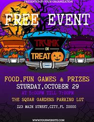 Image result for Free Halloween Trunk or Treat Flyer Templates