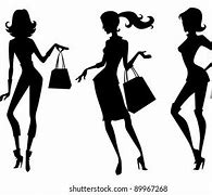 Image result for Girl with Shopping Bags Clip Art