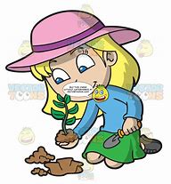 Image result for Girl Planting Cartoon