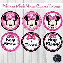 Image result for Minnie Mouse Cupcake Toppers