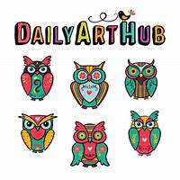 Image result for Colorful Owl Print