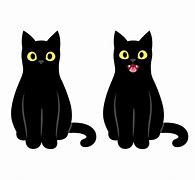 Image result for Black Cat Cartoon Sitting