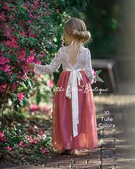 Image result for Dusty Rose Flower Girl Dress