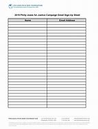 Image result for Mailing List Sign Up Sheet Template