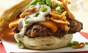 Image result for Fried Onions BBQ Burger