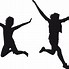 Image result for Happy Woman Jumping Silhouette