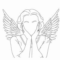 Image result for Angel Line Art Tree