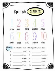 Image result for spanish numbers worksheets