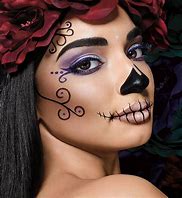 Image result for Black and White Skull Makeup Tutorial