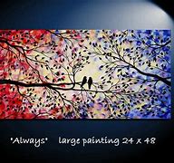 Image result for Birds on Tree Painting