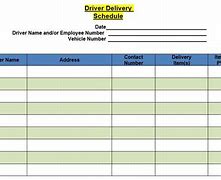 Image result for Weekly Delivery Schedule Template Excel