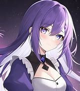 Image result for Anime Girl Purple Hair Glasses