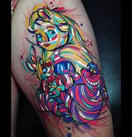 Image result for Alice in Wonderland Watercolor Tattoo