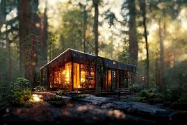 Image result for Ai Generated Cabin Landscape