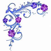 Image result for Blue Flower Border Clip Art Free