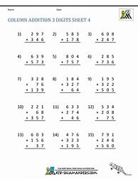 Image result for Printable Addition Worksheets