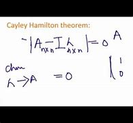 Image result for State and Prove Cayley-Hamilton Theorem