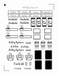 Image result for Black and White Free Printable Planner Stickers