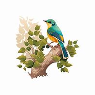 Image result for Red Bird and Tree Branch Illustration