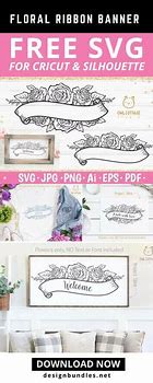 Image result for Floral Ribbon Banner SVG