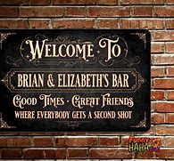 Image result for Personalized Bar Signs