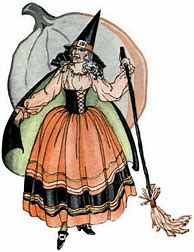 Image result for vintage halloween witch paintings