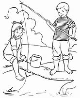 Image result for Fish Fishing Coloring Pages