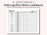 Image result for Storm and Fire Drill Log