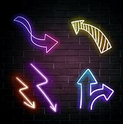 Image result for Neon Arrow Sign White Background