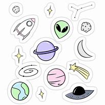 Image result for Cute Aesthetic Stickers Space