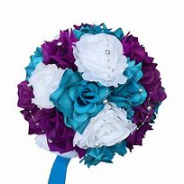 Image result for Purple and White Artificial Roses