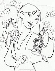 Image result for Mulan Cricket Coloring Pages