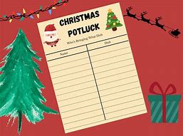 Image result for Christmas Party Potluck Sign Up Sheet