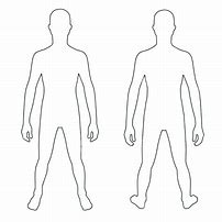 Image result for Unisex Human Outline Body Front and Back