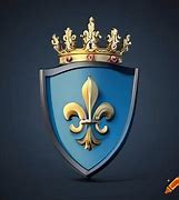 Image result for Coat of Arms with Fleur De Lis and Holding AX Two Lions