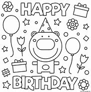 Image result for Happy Birthday Coloring Pages Printable