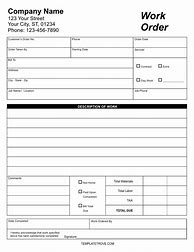 Image result for Work Order Form Template Word