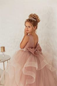 Image result for Dusty Rose Flower Girl Dress