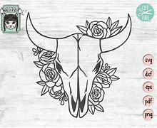 Image result for Cow Skull Outline