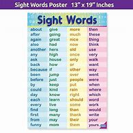 Image result for Word Chart for Kids