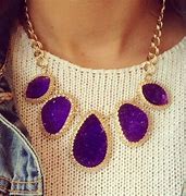 Image result for Purple Diamond-Shaped Heart Necklace