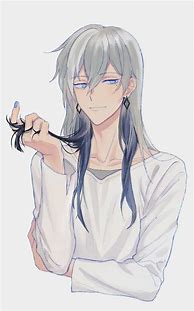 Image result for Anime Male with Long White Hair