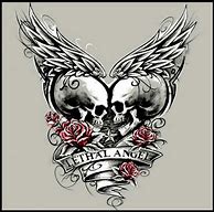 Image result for Skull and Angel Tattoo