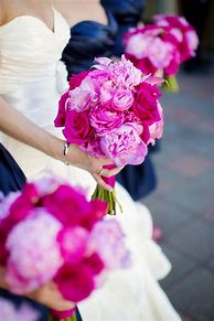 Image result for Bright Pink Wedding Flowers