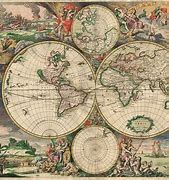 Image result for Antique World Map Print