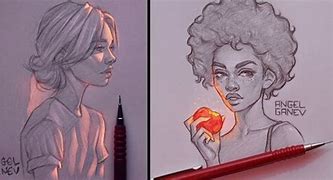 Image result for Pencil Portraits Women