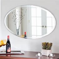 Image result for White Framed Oval Bathroom Mirror