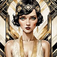 Image result for Art Deco Woman Ai Generated