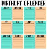 Image result for Birthday Calendar