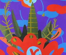 Image result for Abstract Floral Acrylic Paintings